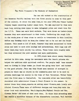 The First Pioneers & The History of Chelmsford